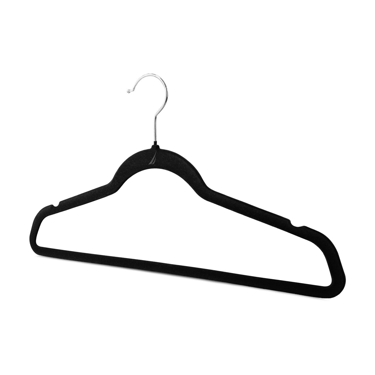 Colgadores de Ropa Pack 50 Antideslizante negro