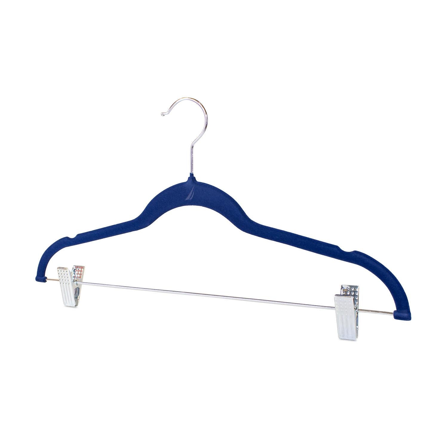Colgadores de Ropa con clip Pack 6 beige Antideslizantes azul
