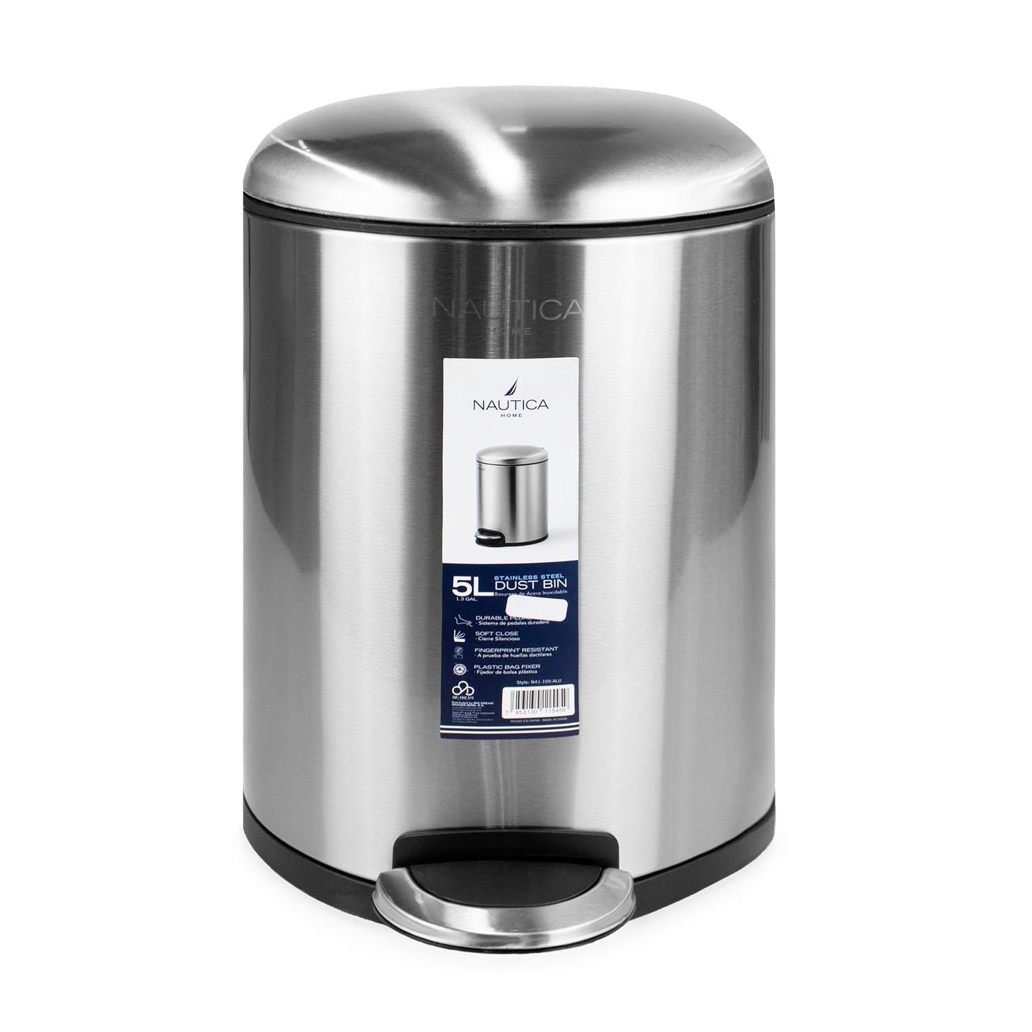 Basurero Acero Inoxidable con Pedal 5 Litros