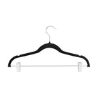 Colgadores de Ropa con clip Pack 6 beige Antideslizantes negro