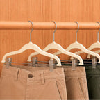 Colgadores de Ropa con clip Pack 6 beige Antideslizantes beige