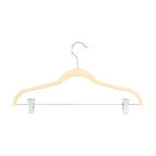 Colgadores de Ropa con clip Pack 6 beige Antideslizantes beige