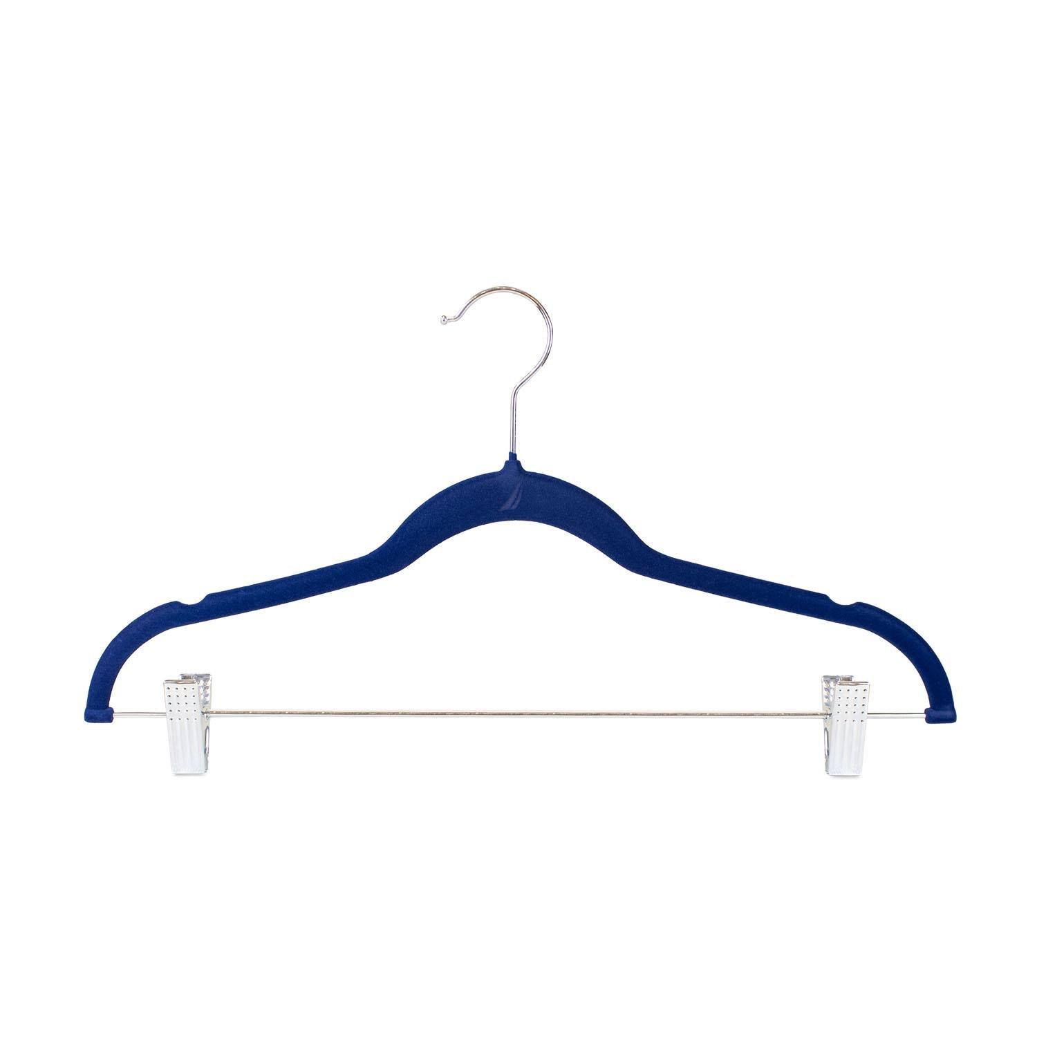 Colgadores de Ropa con clip Pack 6 beige Antideslizantes azul