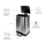 Basurero Acero Inoxidable con Pedal 10 Litros