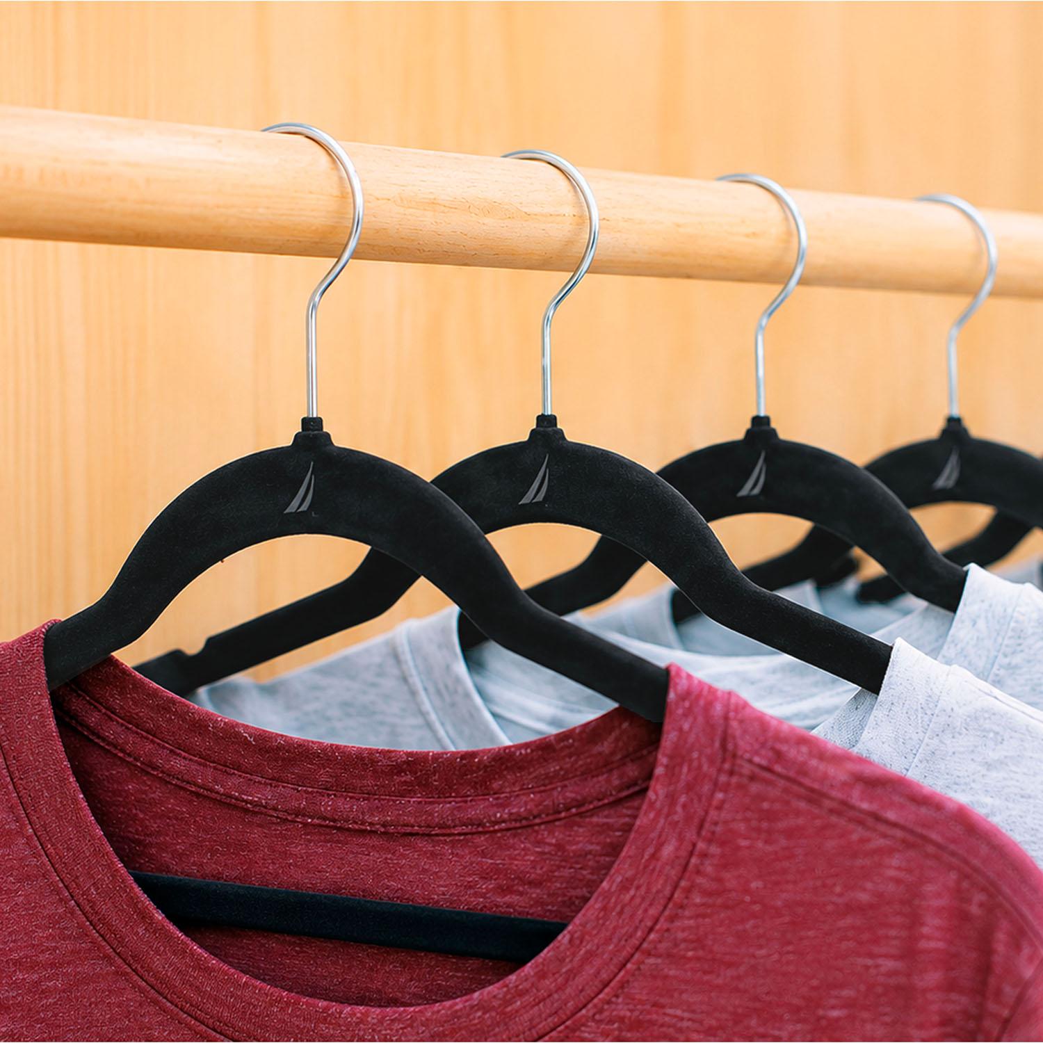 Colgadores de Ropa Pack 50 Antideslizante negro