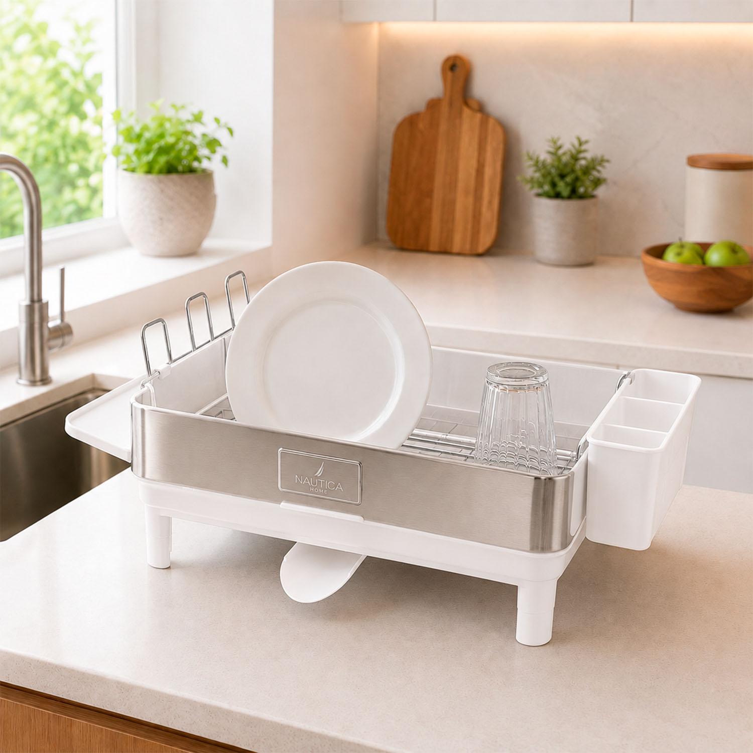 Secaplatos Escurridor de Loza Acero Inoxidable cocina Nautica Home blanco