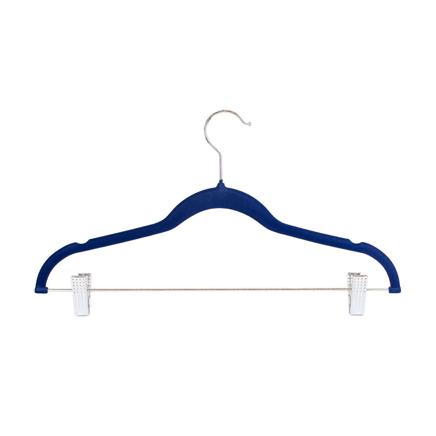 Colgadores de Ropa con clip Pack 6 beige Antideslizantes azul