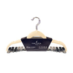 Colgadores de Ropa con clip Pack 6 beige Antideslizantes beige