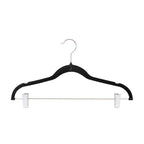 Colgadores de Ropa con clip Pack 6 beige Antideslizantes negro