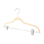 Colgadores de Ropa con clip Pack 6 beige Antideslizantes beige